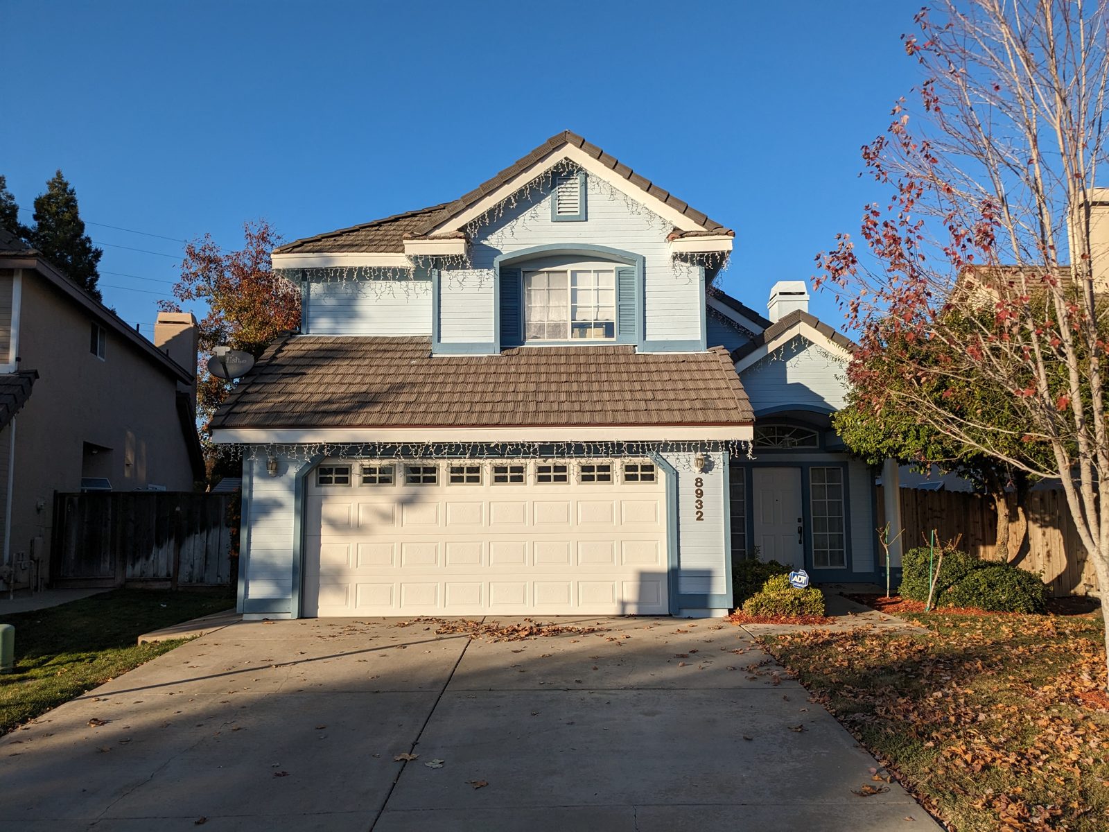 Christmas lights installed on a Sacramento-area home by Blair Handyman