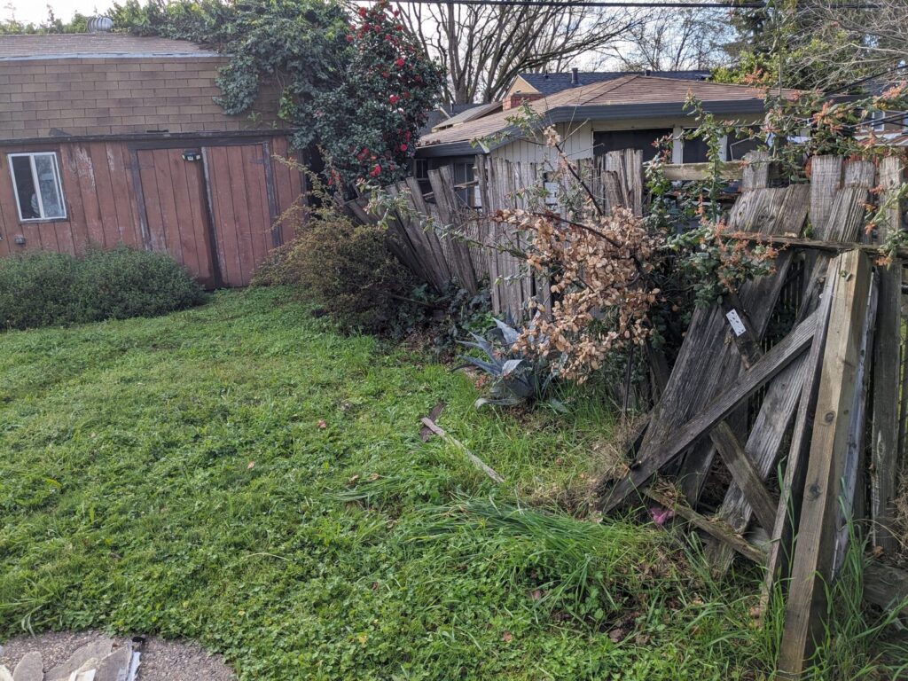 Wood fence and gate built by Blair Handyman in the Sacramento area