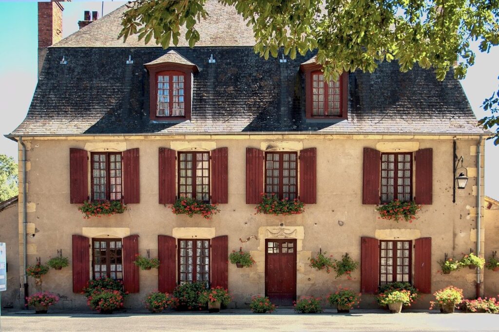 Home with painted shutters and trim