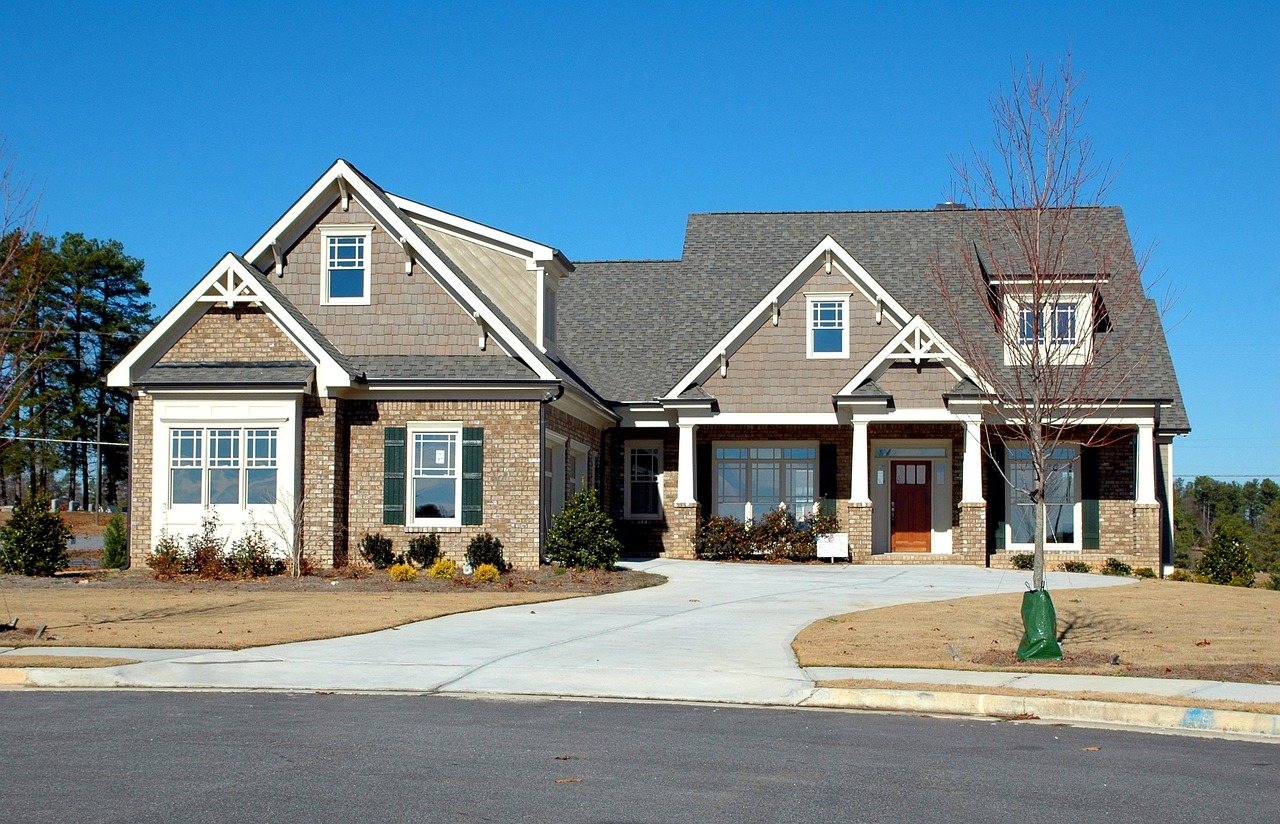 Blue-gray home after exterior painting